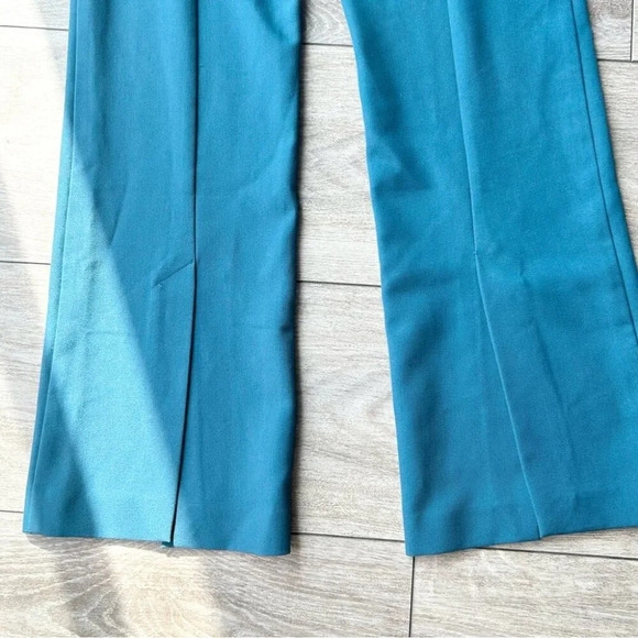 Oak + Fort Turquoise Bootcut Flared Leg Back Slits Trouser Pants - Picture 12 of 13